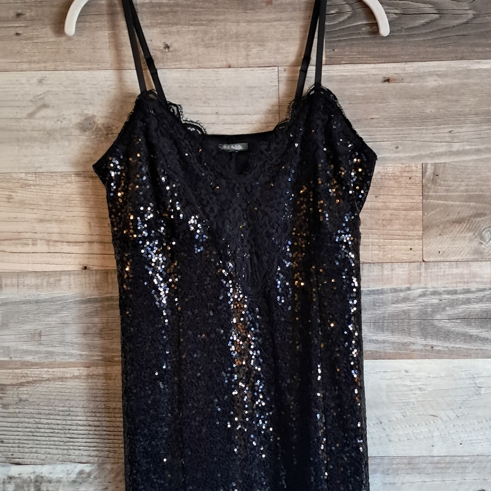 Black Sequin Dress